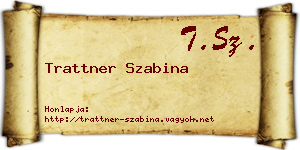 Trattner Szabina névjegykártya