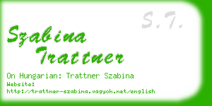 szabina trattner business card